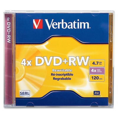 Verbatim® 4.70GB DVD+RW; Jewel Case