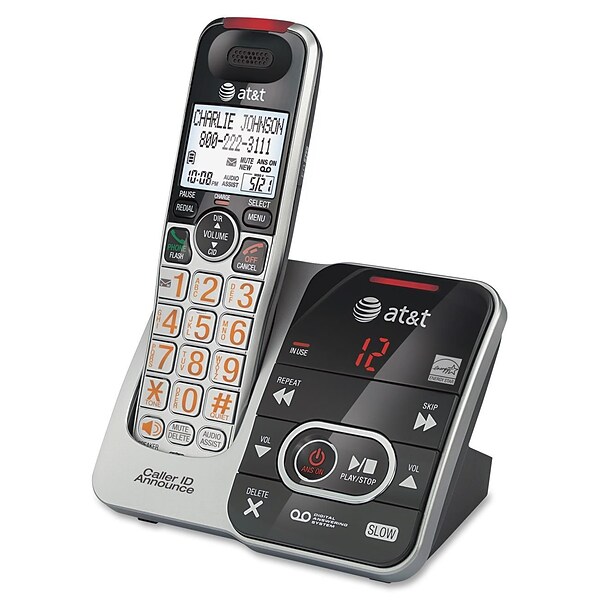 AT&T CRL32102 Cordless Phone With Answering Machine; 50 Name/Number