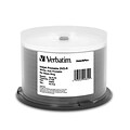 Verbatim® DataLifePlus 4.7GB 8X White Inkjet Hub Printable DVD-R; Spindle, 50/Pack