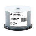 Verbatim® DataLifePlus 700MB Silver Hub Printable CD-R; Spindle, 50/Pack
