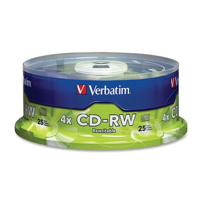 Verbatim® 700MB CD-RW; Spindle, 25/Pack