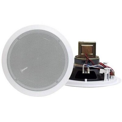 Pyleaudio® PD-IC60T Round Ceiling Speaker System With 70 V Transformer; White