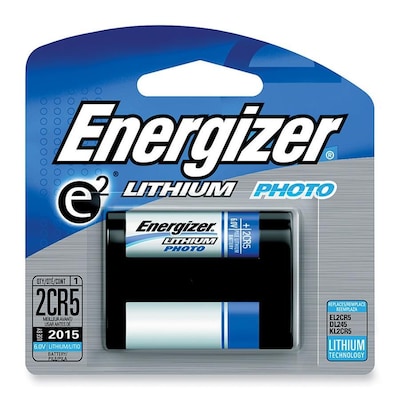 Energizer EL2CR5BP 6 VDC Lithium Digital Camera Battery; 1300 mAh