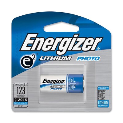 Energizer EL123APBP 3 VDC Lithium Digital Camera Battery; 1300 mAh