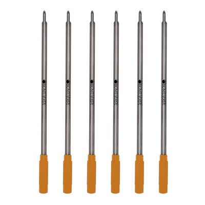 Monteverde Ballpoint Pen Refill, Medium Point, Orange Ink, 6 Pack (C133OR)