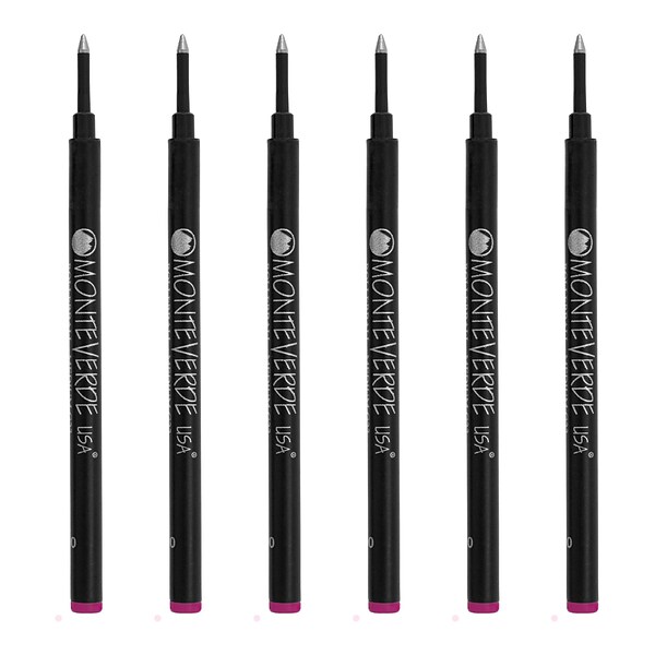 Monteverde Medium Rollerball Refill For Most Rollerball Pens, Medium Point, Purple Ink, 6/Pack (G233PL)