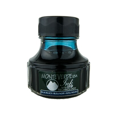 Monteverde Fountain Pen Ink Bottle Refills, 90ML, Blue/Black