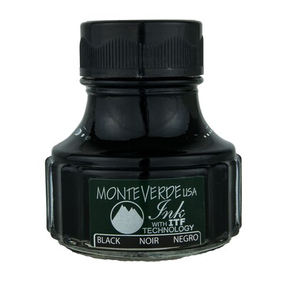 Monteverde Fountain Pen Ink Bottle Refills, 90ML, Black