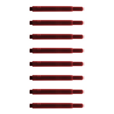 Monteverde Fountain Cartridges Pen Refill, Medium Point, Red Ink, 8 Pack (L303RD)