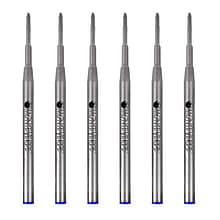 Monteverde Ballpoint Pen Refill, Medium Point, Blue Ink, 6 Pack (M133BU)