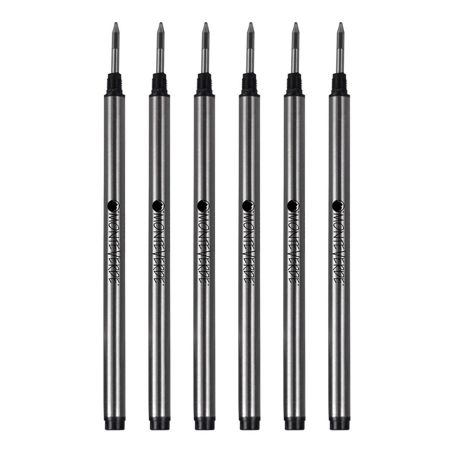 Monteverde Rollerball Pen Refill, Fine Point, Black Ink, 6 Pack (M223BK)