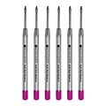 Monteverde® Medium Ballpoint Refill For Parker Ballpoint Pens, 6/Pack, Pink