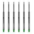 Monteverde® Medium Ballpoint Refill For Waterman Ballpoint Pens, 6/Pack, Green