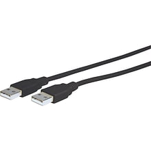 Comprehensive® 3 USB 2.0 A Male to A Female Cable; Black