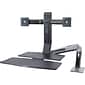 Ergotron® WorkFit-A Dual Monitor Stand With Worksurface+ For 22" Monitor