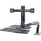 Ergotron® WorkFit-A Dual Monitor Stand With Worksurface+ For 22 Monitor