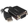 Startech 1 1 Port Professional USB to Serial Adapter Cable With COM Retention; Black