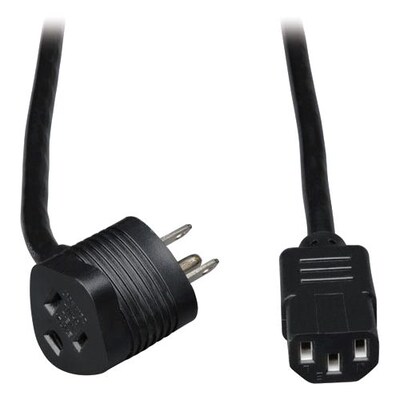 Tripp Lite 6 Piggyback 5-15P/C13 Standard Power Cord, Black1