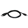 QVS® 15 Mini-B Sync and Charger High Speed Cable; Black