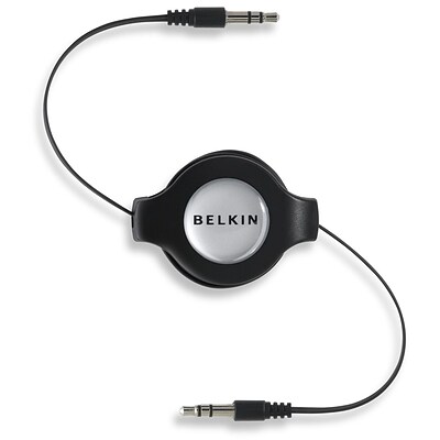 Belkin™ F3X1980-4.5 4.5' Retractable Car Stereo Cable; Black