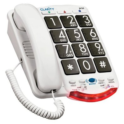 Clarity® JV-35B Amplified Standard Corded Telephone; 30 Names/Numbers
