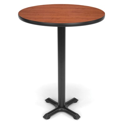 OFM X-Series 30 Round Cafe Height Table, Cherry