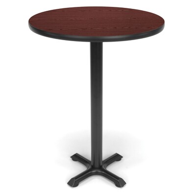 OFM X-Series 30 Round Cafe Height Table, Mahogany