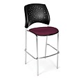 OFM Star Series Fabric Cafe Height Chair, Burgundy, 2/Pack