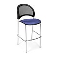 OFM Moon Series Fabric Cafe Height Chair, Colonial Blue, 2/Pack