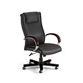 OFM Apex High-Back Leather Executive Chair, Fixed Arms, Mahogany (560-L-MAHOGANY)