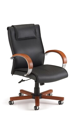 OFM Apex Series Wood Mid Back Executive Chair, Cherry