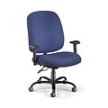 OFM Big and Tall Fabric Mid-Back Swivel Task Chair with Arms, Navy, (700-AA6-237)