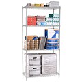OFM Steel 72(H) x 36(W) x 24(D) Wire Shelving, Silver
