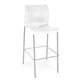 OFM Plastic Cafe Height Stack Chair, White, 2/Pack