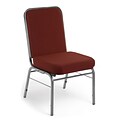 OFM Comfort Class Series Fabric Stack Chair, Wine Pinpoint, 4/Pack