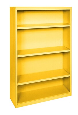 Sandusky® Elite 52H x 36W x 18D Steel Fully Adjustable Bookcase, Yellow