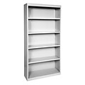 Sandusky® Elite 72H x 34W x 12D Steel Fully Adjustable Bookcase, Dove Gray