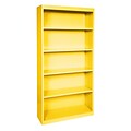 Sandusky® Elite 72H x 46W x 18D Steel Fully Adjustable Bookcase, Yellow