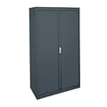 Sandusky® System Series 64H x 30W x 18D Steel Double Door Storage Cabinet, Charcoal