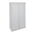 Sandusky® System Series Steel Double Door Storage Cabinet, Dove Gray, 64H x 36W x 18D
