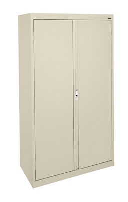 Sandusky® System Series 64H x 36W x 18D Steel Double Door Storage Cabinet, Putty