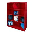 Sandusky® 66H x 46W x 18D Steel Cubby Storage Organizer, 12 Compartment, Red