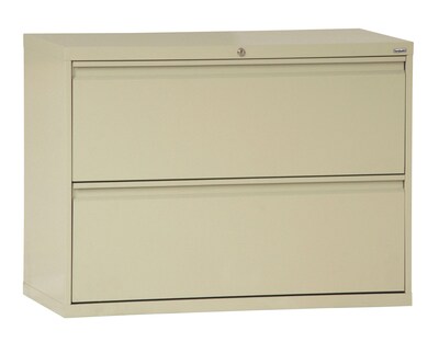 Sandusky® 800 Series Steel Full Pull Lateral File, 2 Drawer, Putty