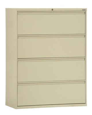 Sandusky® 800 Series 53 1/4H x 36W x 19 1/4D Steel Full Pull Lateral File, 4 Drawer, Putty