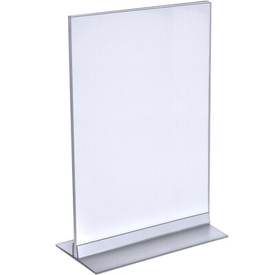 Azar® 14 x 8 1/2 Vertical/Horizontal T-Strip Acrylic Sign Holder, 10/Pack