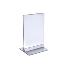 Azar® 8 1/2 x 5 1/2 Vertical/Horizontal T-Strip Acrylic Sign Holder, 10/Pack