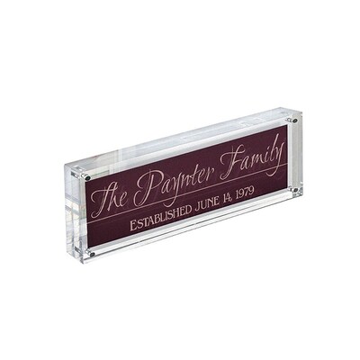 Azar Sign Holder, Freestanding, Clear Acrylic (104430)