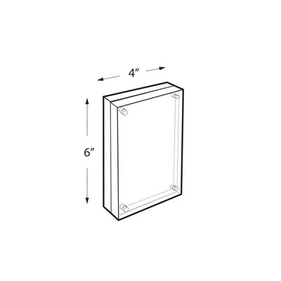 Azar® 6" x 4" Vertical/Horizontal Block Acrylic Sign Holder, Clear
