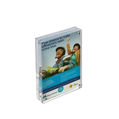 Azar Displays Clear Acrylic Magnetic Photo Frame Block 5 x 7 Vertical/Horizontal (104434)