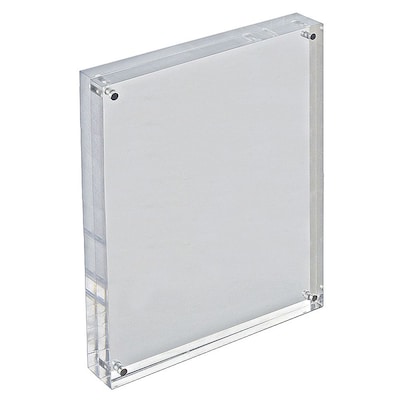 Azar Displays Clear Acrylic Magnetic Photo Frame Block 8.5 x 11 Vertical/Horizontal (104436)